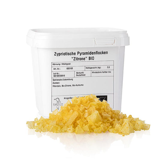 Havsalt med citron i pyramideform, Petros, Cypern, økologisk, 600 g