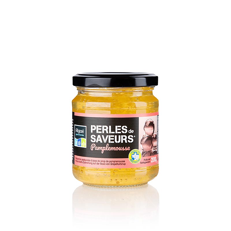 Frugtkaviar "Grapefruit" (Pamplemousse), perle størrelse 5 mm, kugler, Les Perle