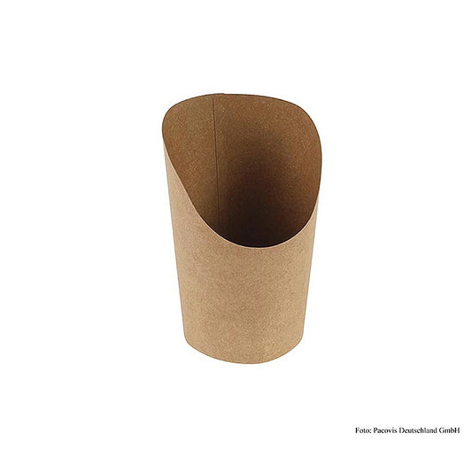Engangs Naturesse Take Away Wrap-bæger, kraft/PLA, 480 ml, 8/6x14 cm, 1.000 stk.
