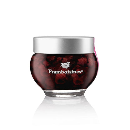 Framboisines – syltede hindbær i hindbærlikør & hindbærbrændevin 15 % vol., 390 g