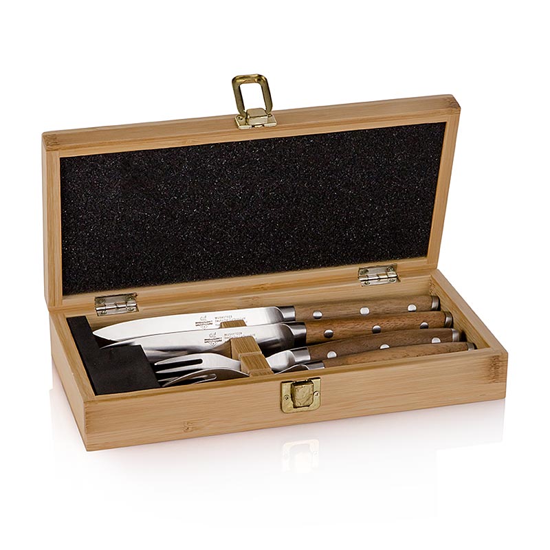 Steak Champ - bøfknivsæt til 2 personer, (2 knive + 2 gafler), 4 stk
