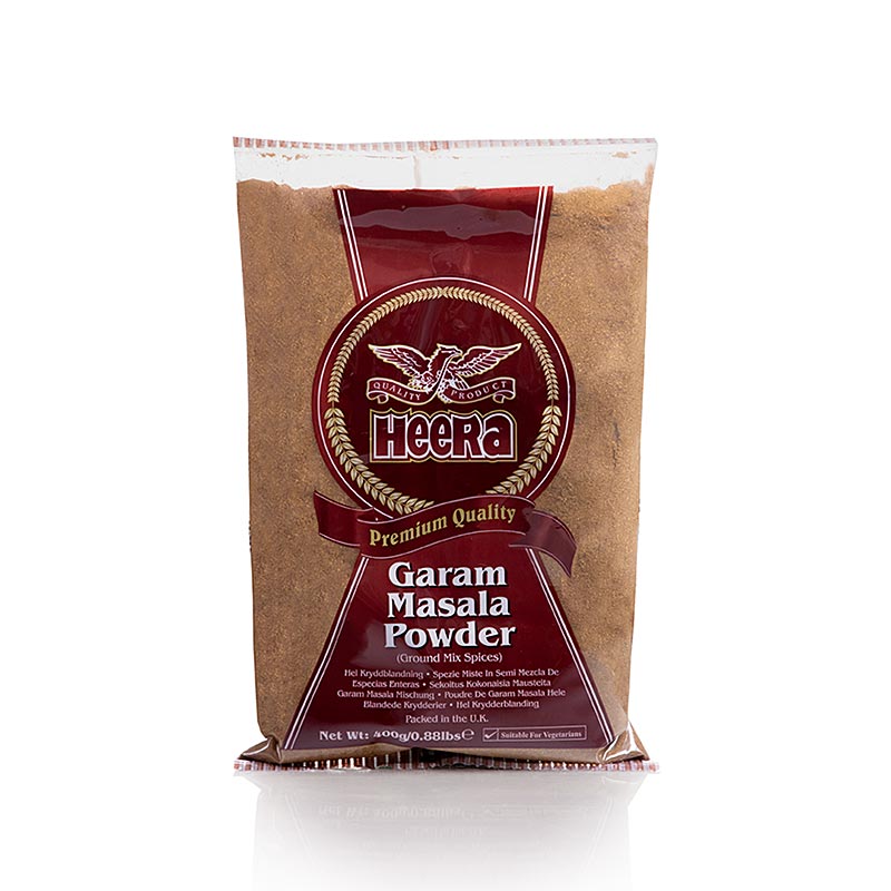 Garam Masala-pulver, krydderiblanding til kød- og fjerkræretter, Heera, 400 g