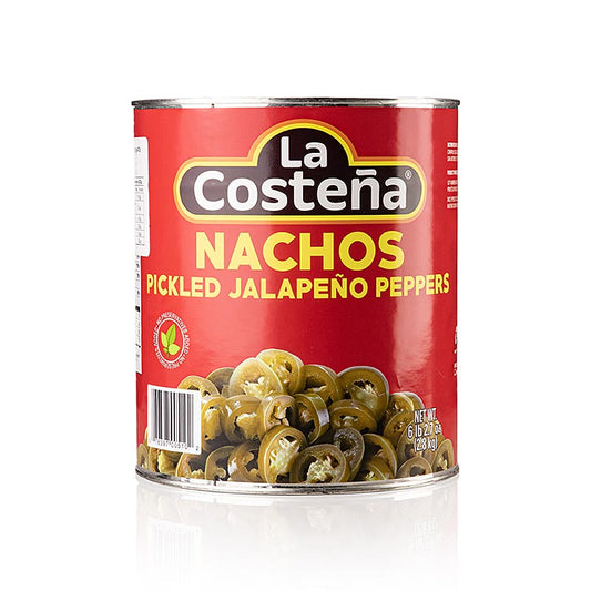 Chilipebre - jalapenos, skåret (La Costena), 2,8 kg