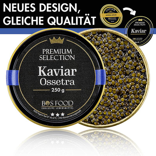 CHEF FOOD Premium Selection - Ossetra/Osietra-kaviar, Acipenser gueldenstaedtii, 250 g
