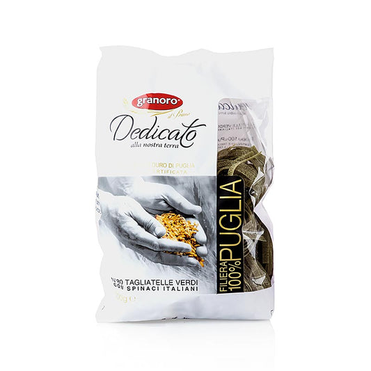 Granoro Dedicato - Tagliatelle Nidi Spinaci, nr. 80, båndnudler i redeform, 500 g