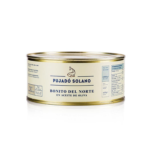 Hvid tun "Bonito del Norte" i olivenolie, Pujado Solano, 1 kg