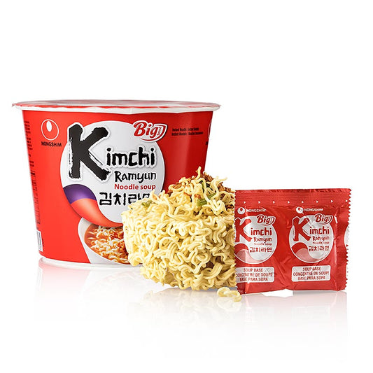 Instant Cup-nudler Ramyun Kimchi Big Bowl, stærk, Nong Shim, 112 g