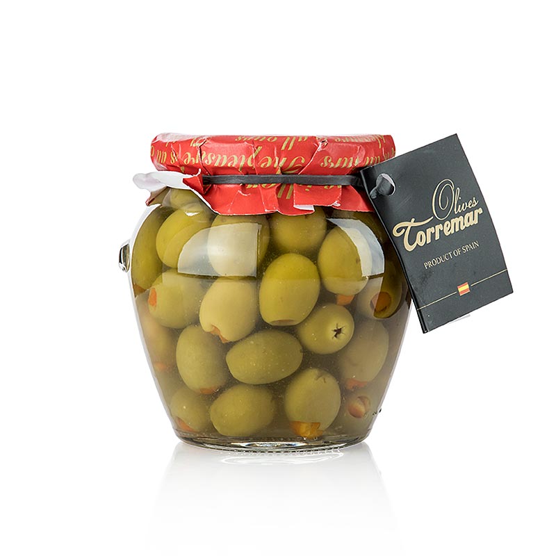 Grønne oliven, med sten, Manzanilla, med appelsin, Torremar S.L., 580 g