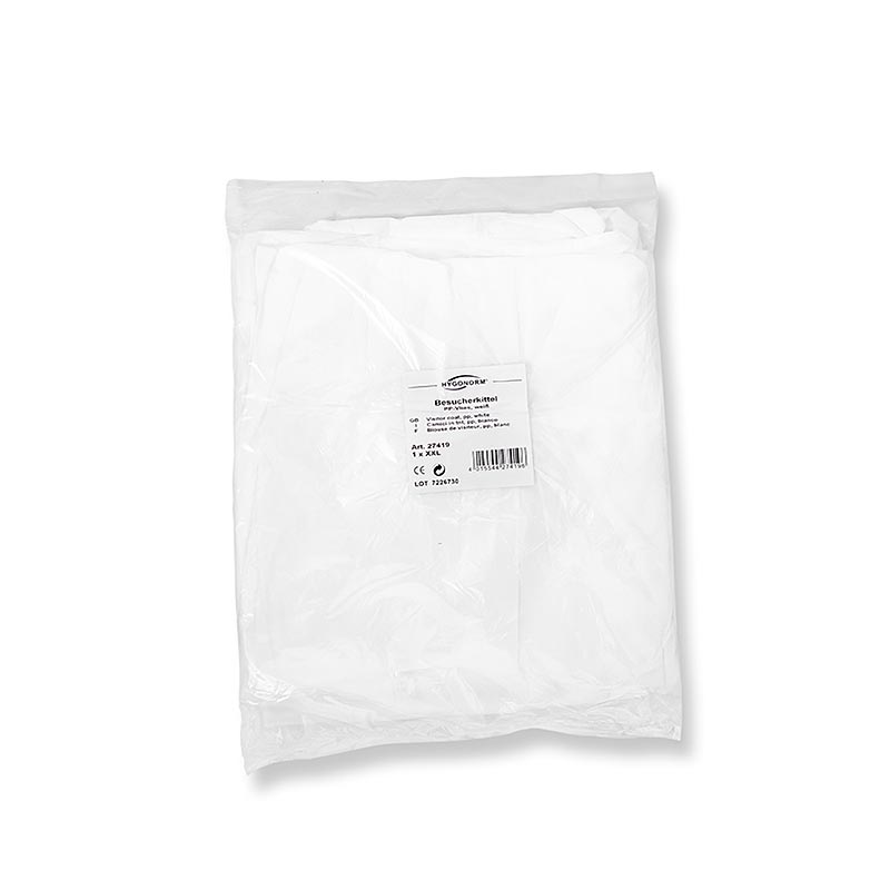 Engangsforklæde af PP-fleece, trykknapper, XXL, 1 stk