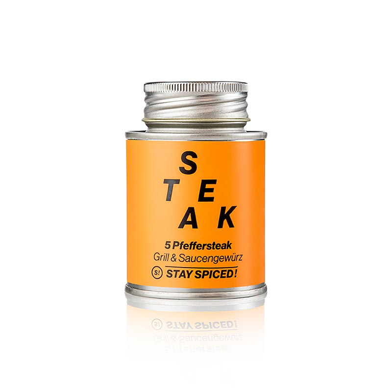 Stay Spiced! 5-peber-bøf, krydderiblanding, krydderidåse, 70 g