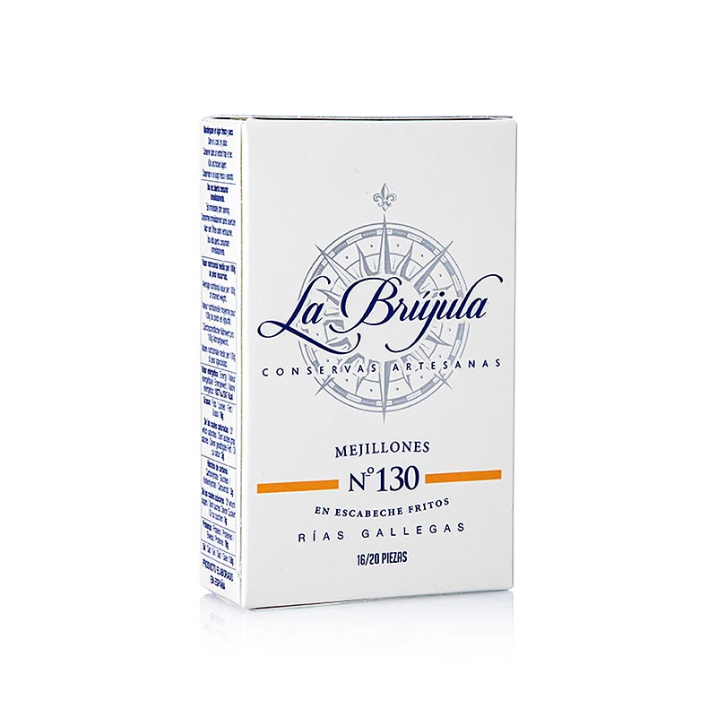 Muslinger, små, escabeche-sauce, 16-20 stk., La Brújula (LB130), 110 g