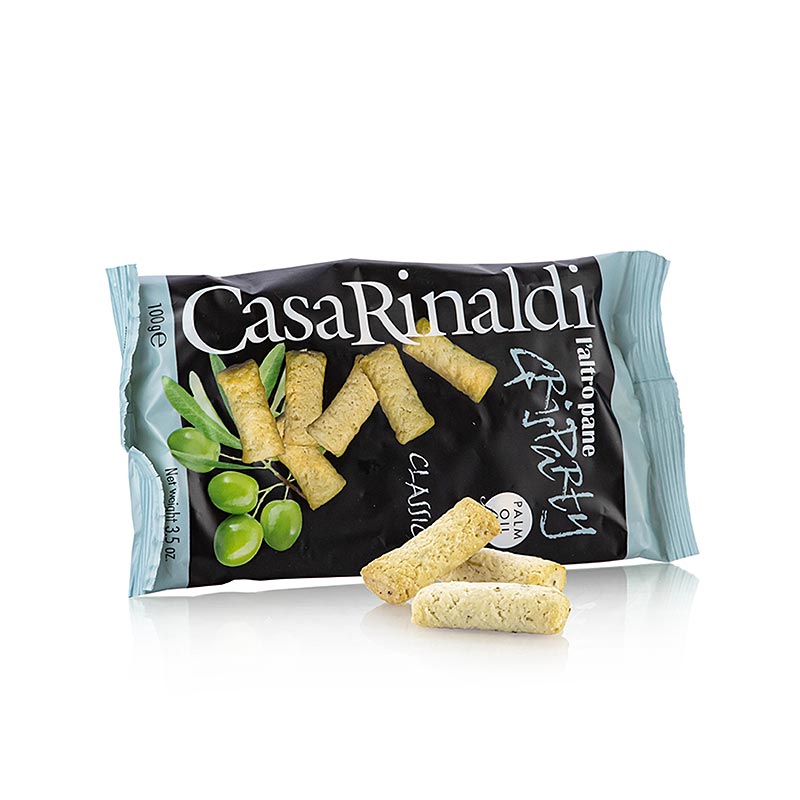 Grisparty – Mini Grissini-snacks med olivenolie, Casa Rinaldi, 100 g