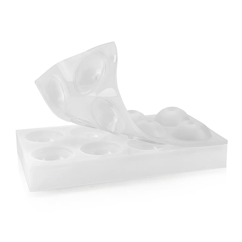 Silikonemåtte 17,5x30 cm, 8 kugler, 55 mm x 87 ml, Pavoni (AF001), 1 stk