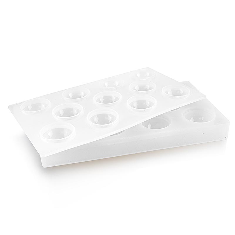 Silikonemåtte 17,5x30 cm, 11 kugler, 45 mm x 48 ml, Pavoni (AF002), 1 stk.