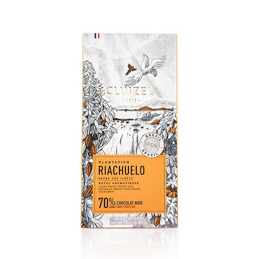Plantagechokoladeplade Riachuelo, 70 % mørk, Michel Cluizel (12159), 70 g