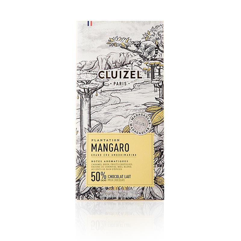 Plantagechokoladeplade Mangaro, 50 % mælk, Michel Cluizel (69191), 70 g