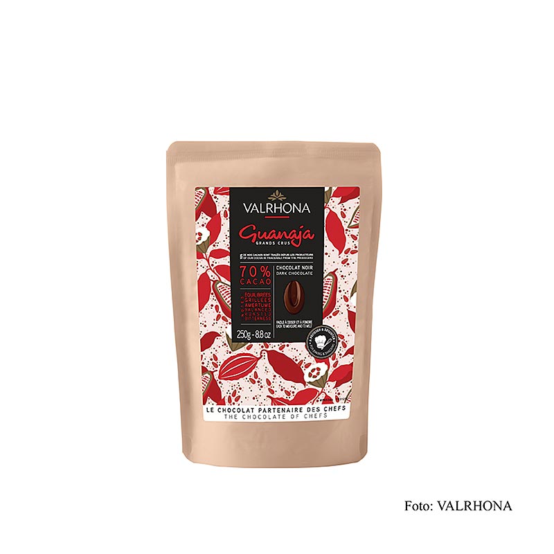 Valrhona Guanaja, mørk chokolade, 70 %, callets, 250 g