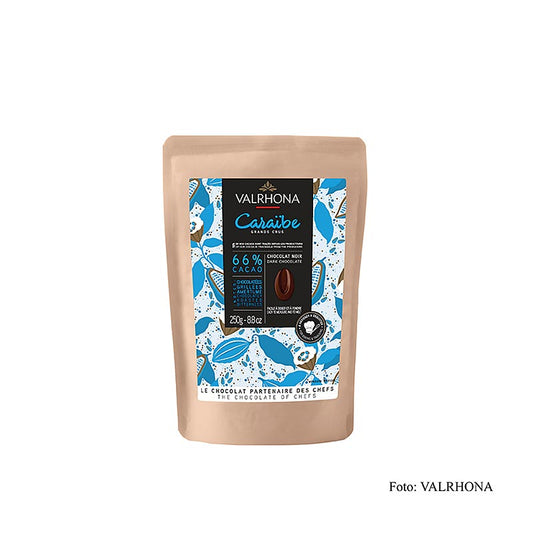 Valrhona Caraibe, mørk chokolade, 66 %, callets, 250 g