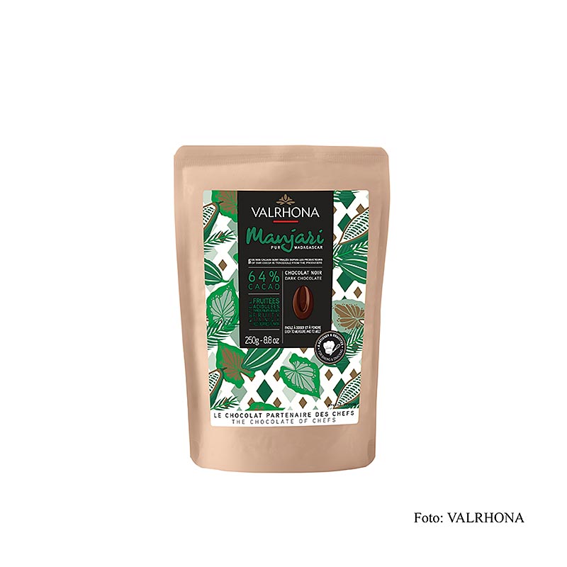 Valrhona Manjari, mørk chokolade 64 %, callets, 250 g
