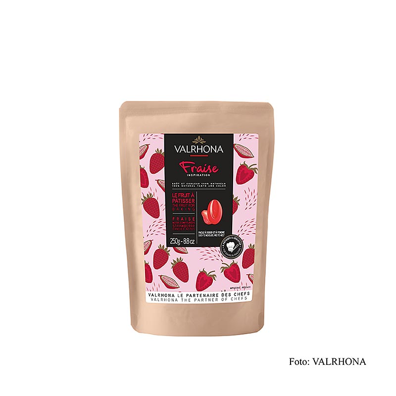Valrhona Inspiration Jordbær – Jordbærspecialitet med kakaosmør, 250 g