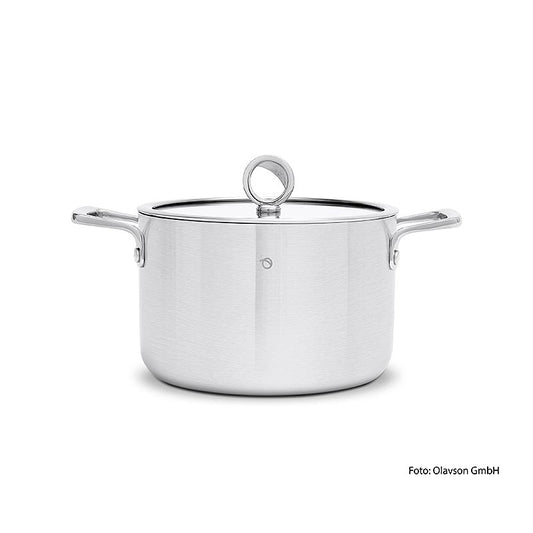 Olavson gryde med kobberkerne, med låg, 20 cm, 3,8 l, til alle komfurtyper, 1 st