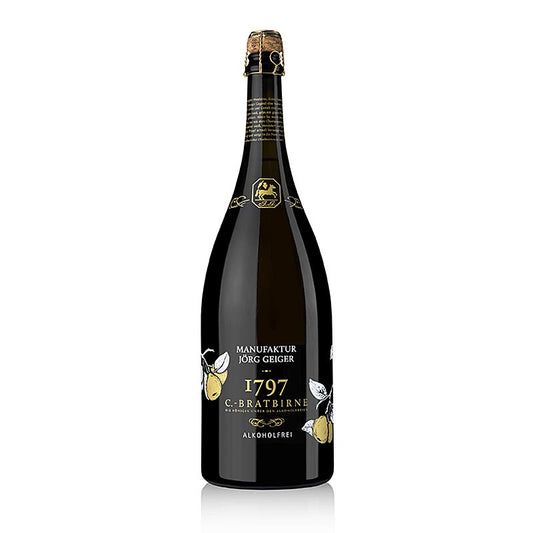 Jörg Geiger Pæreskumvin af C-Bratbirne, alkoholfri, Magnum, 1,5 l
