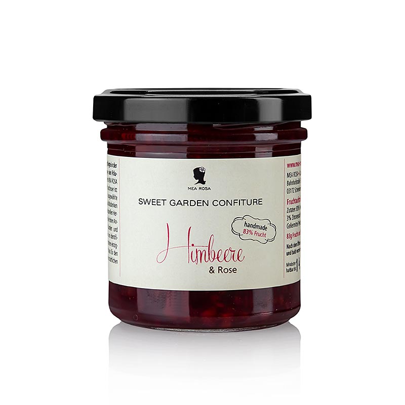 Sweet Garden Confiture – hindbær- og rosenfrugtpålæg, Mea Rosa, 180 g