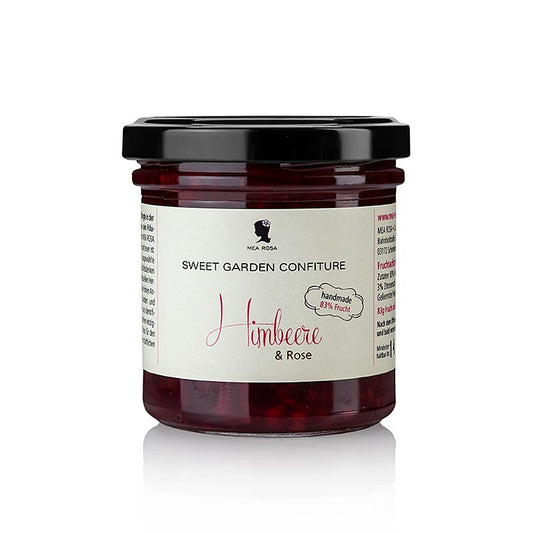 Sweet Garden Confiture – hindbær- og rosenfrugtpålæg, Mea Rosa, 180 g