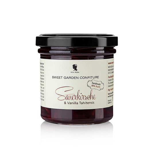Sweet Garden Confiture - Surkirsebær & Tahiti-vanilje frugtpålæg, Mea Rosa, 180 g