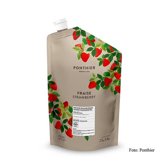 Ponthier jordbærpuré, med sukker, 2,5 kg