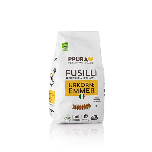 Ppura Fusilli-nudler af italiensk emmer, økologisk, 500 g