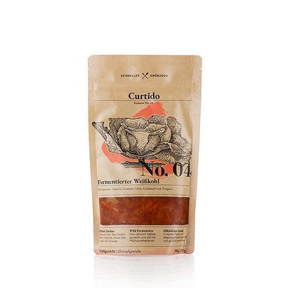 Schnelles Grünzeug - Nr. 4 Curtido (fermenteret hvidkål med paprika og chili), 330 g