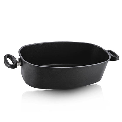 AMT Gastroguss, jumbo-stegepande med håndtag i siderne, induktion, 40x24x12 cm, 1 St