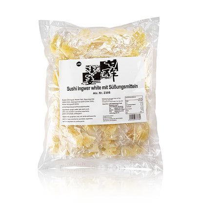 Ingefær, syltet, gul, i portionsposer, 1 kg, 200 x 5 g
