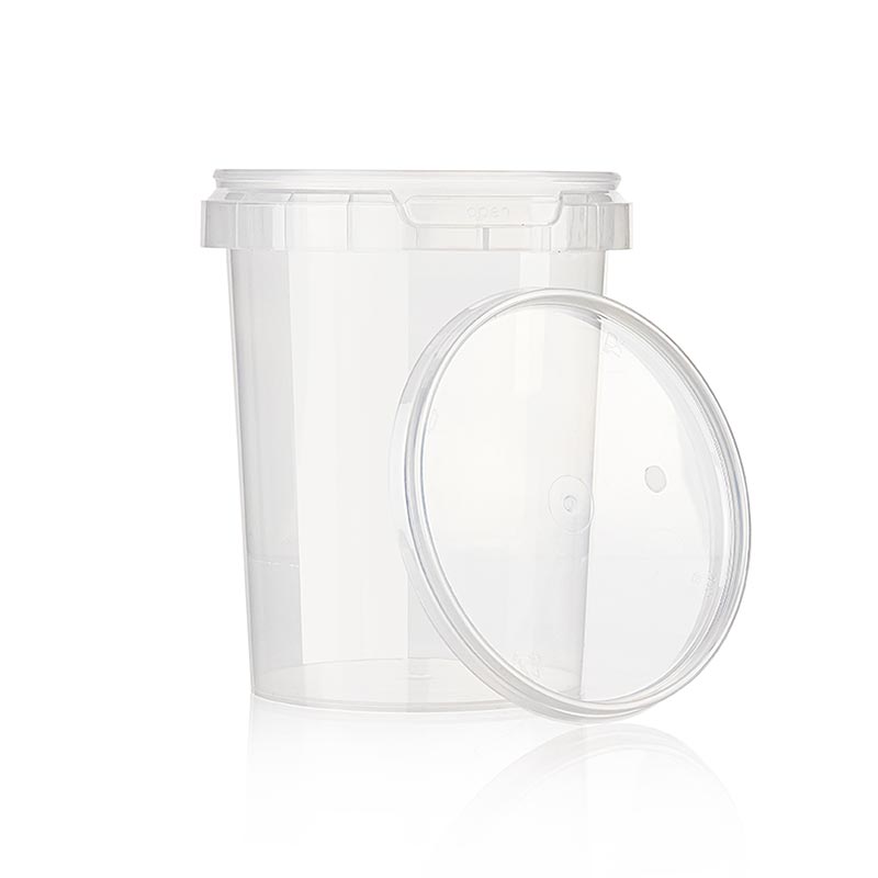 Plastbeholder "Circlecup", rund, med låg, ø 95x120 mm, 520 ml, 1 stk