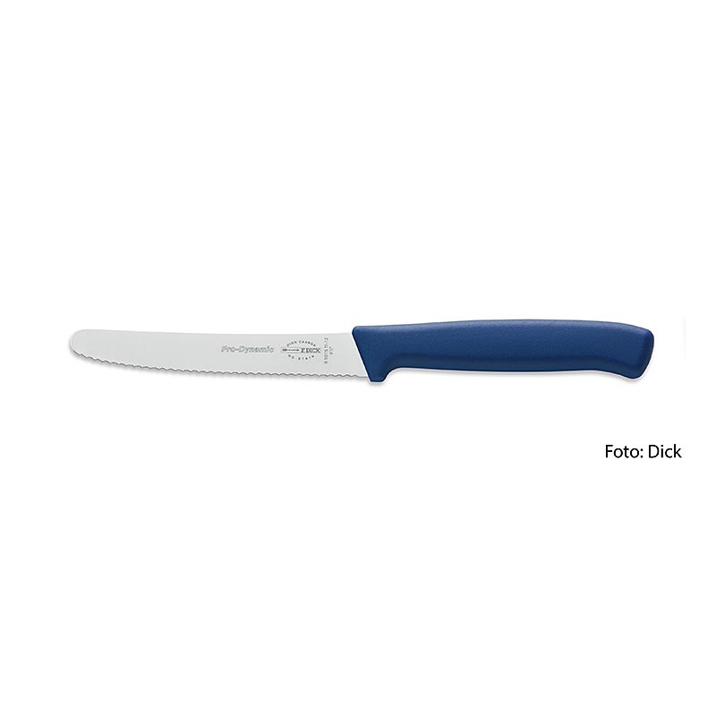 Universalkniv, med takket skær, blå, 11 cm, DICK, 1 stk
