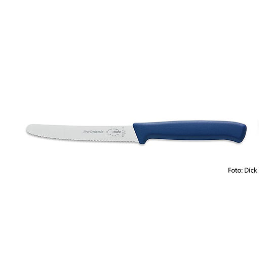 Universalkniv, med takket skær, blå, 11 cm, DICK, 1 stk