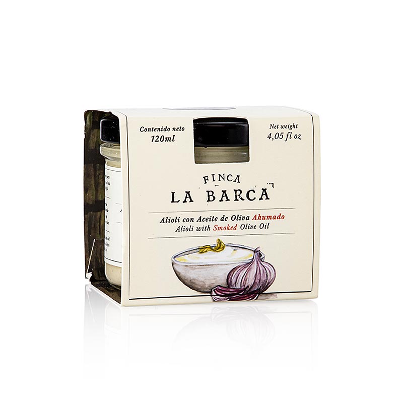 Aioli lavet på røget olivenolie, Finca La Barca, 120 ml