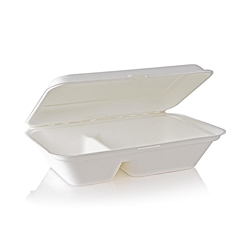 Take Away Naturesse Food Box, klaplåg, 2 rum, 249x162x63 mm, 500 stk