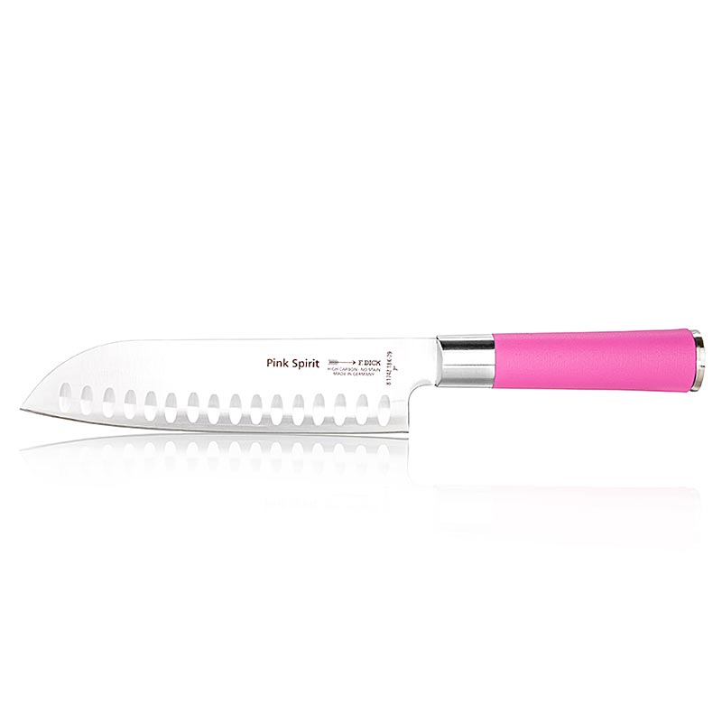 Pink Spirit Santoku-kniv med rillet skær, 18 cm, DICK, 1 stk