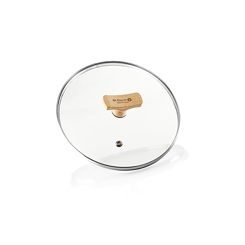 deBUYER B Bois universalglaslåg med håndtag i bøgetræ, Ø 20 cm, 1 stk