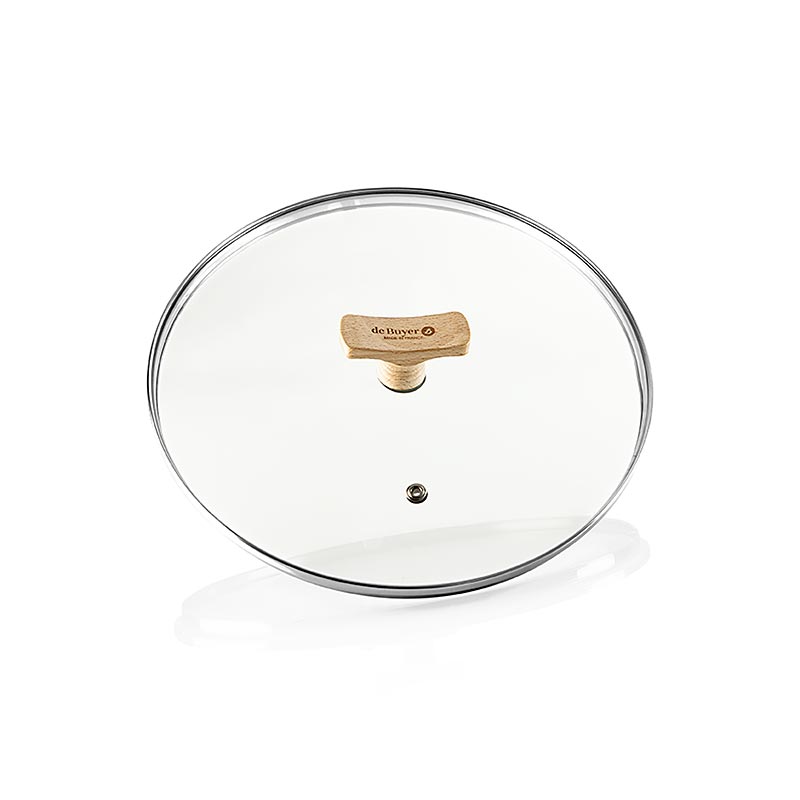 deBUYER B Bois universalglaslåg med håndtag i bøgetræ, Ø 24 cm, 1 stk