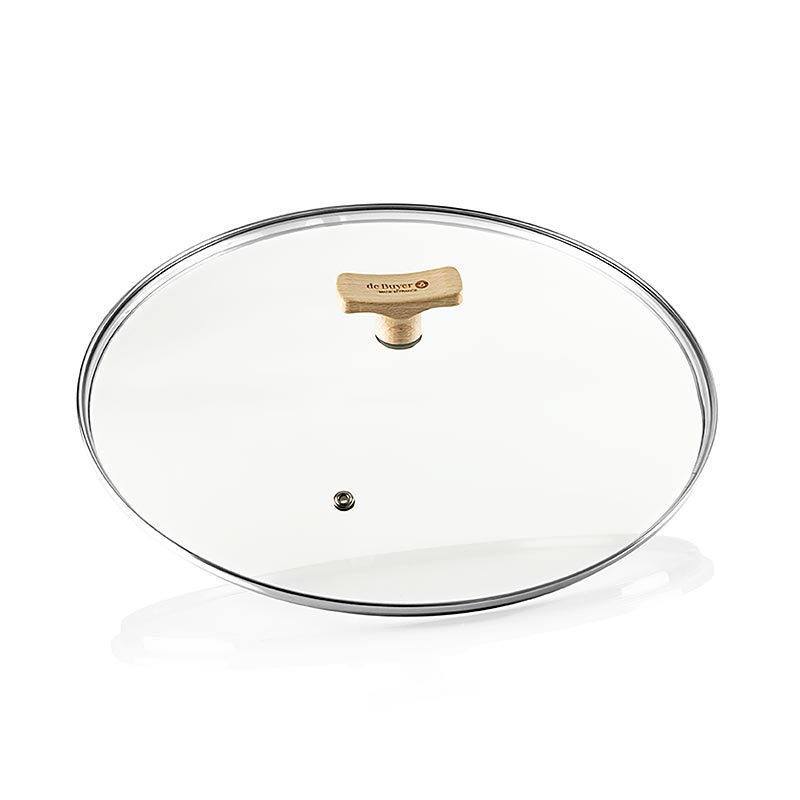 deBUYER B Bois universalglaslåg med håndtag i bøgetræ, Ø 32 cm, 1 stk