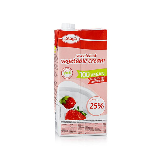 Sød flødeskum, 25 % fedt, vegansk, Schlagfix, 1 l