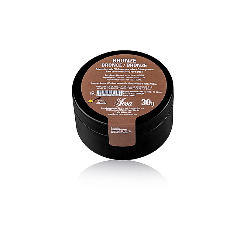 Sosa fødevarefarve bronze, pulver, vandopløselig (39423), 30 g