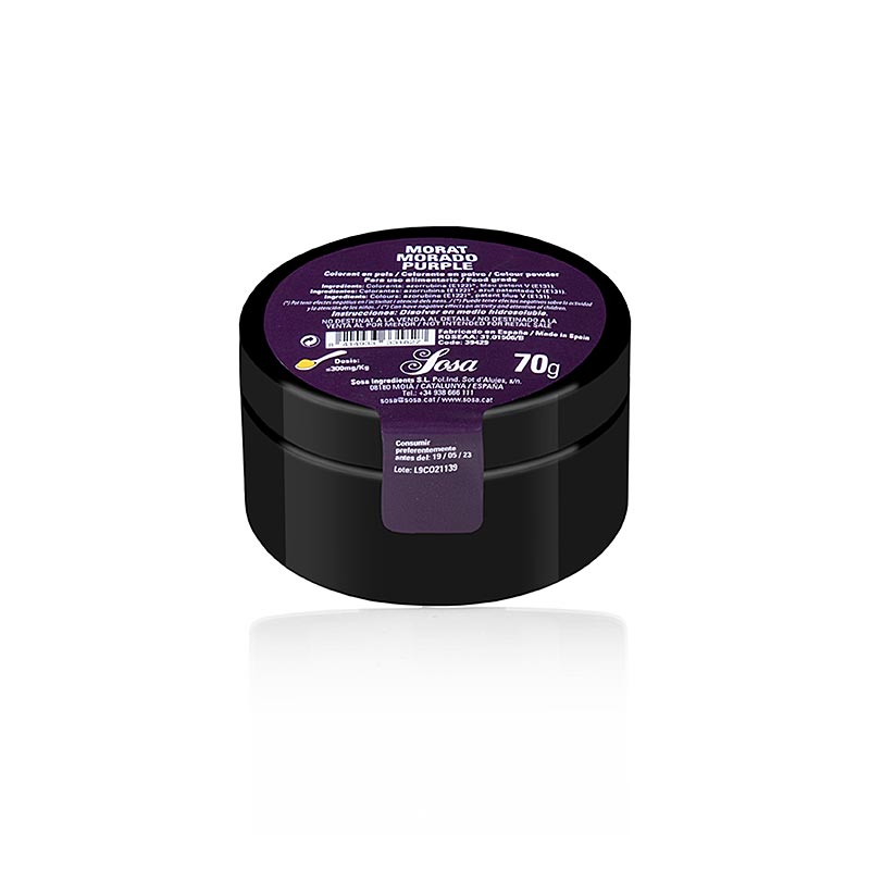 Sosa fødevarefarve violet, pulver, vandopløselig (39429), 70 g