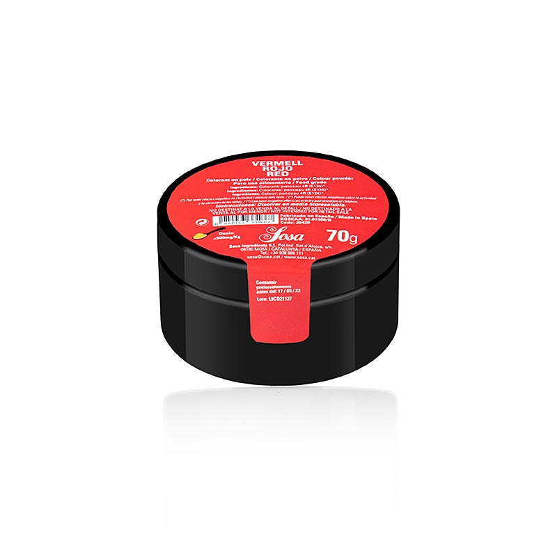 Sosa fødevarefarve rød, pulver, vandopløselig (39426), 70 g