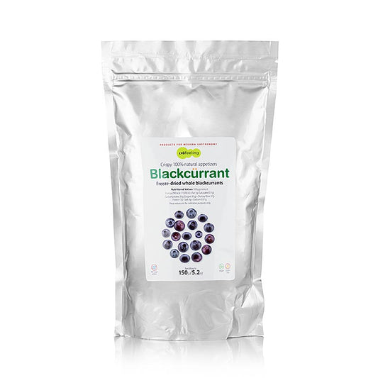 TÖUFOOD LYOFËELING BLACKCÜRRANT, frysetørrede solbær, hele, 150 g