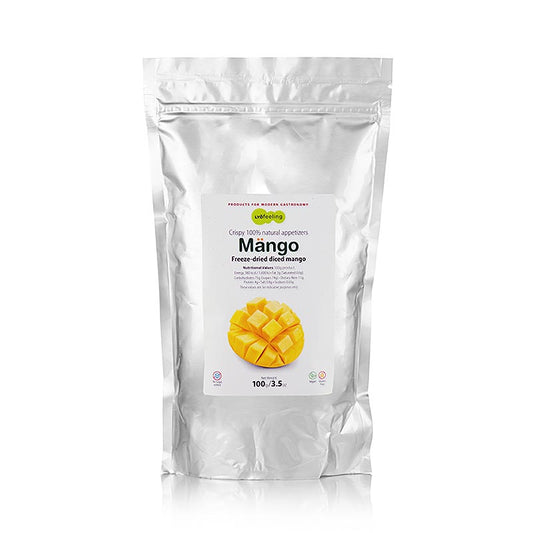 TÖUFOOD LYOFËELING MÄNGO, frysetørret mango, tern, 100 g