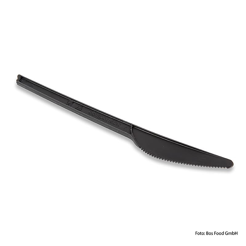 Naturesse kniv, sort, 168 mm, REUSABLE CPLA, 50 stk